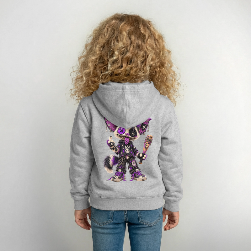 RAGGZR – Kinder Hoodie - Hellgrau meliert